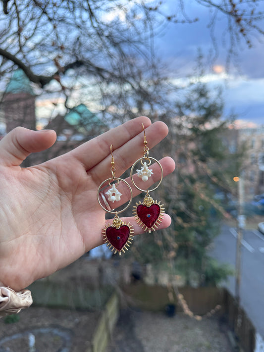 Hoop Vertebrae Earrings