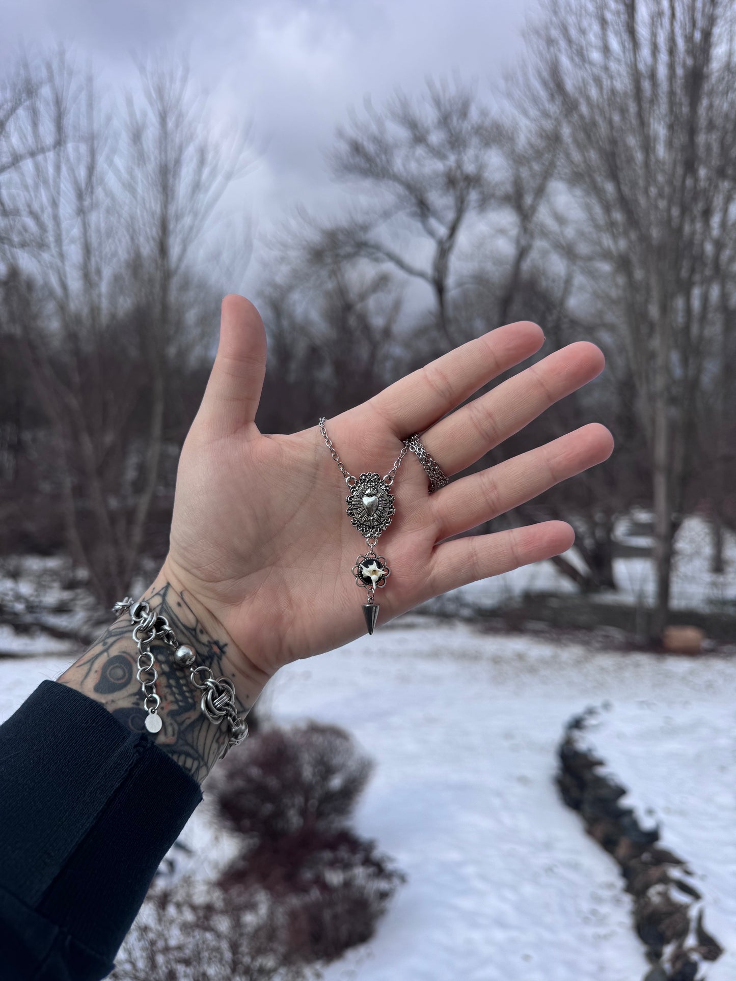 Rosary Spike Vertebrae Necklace