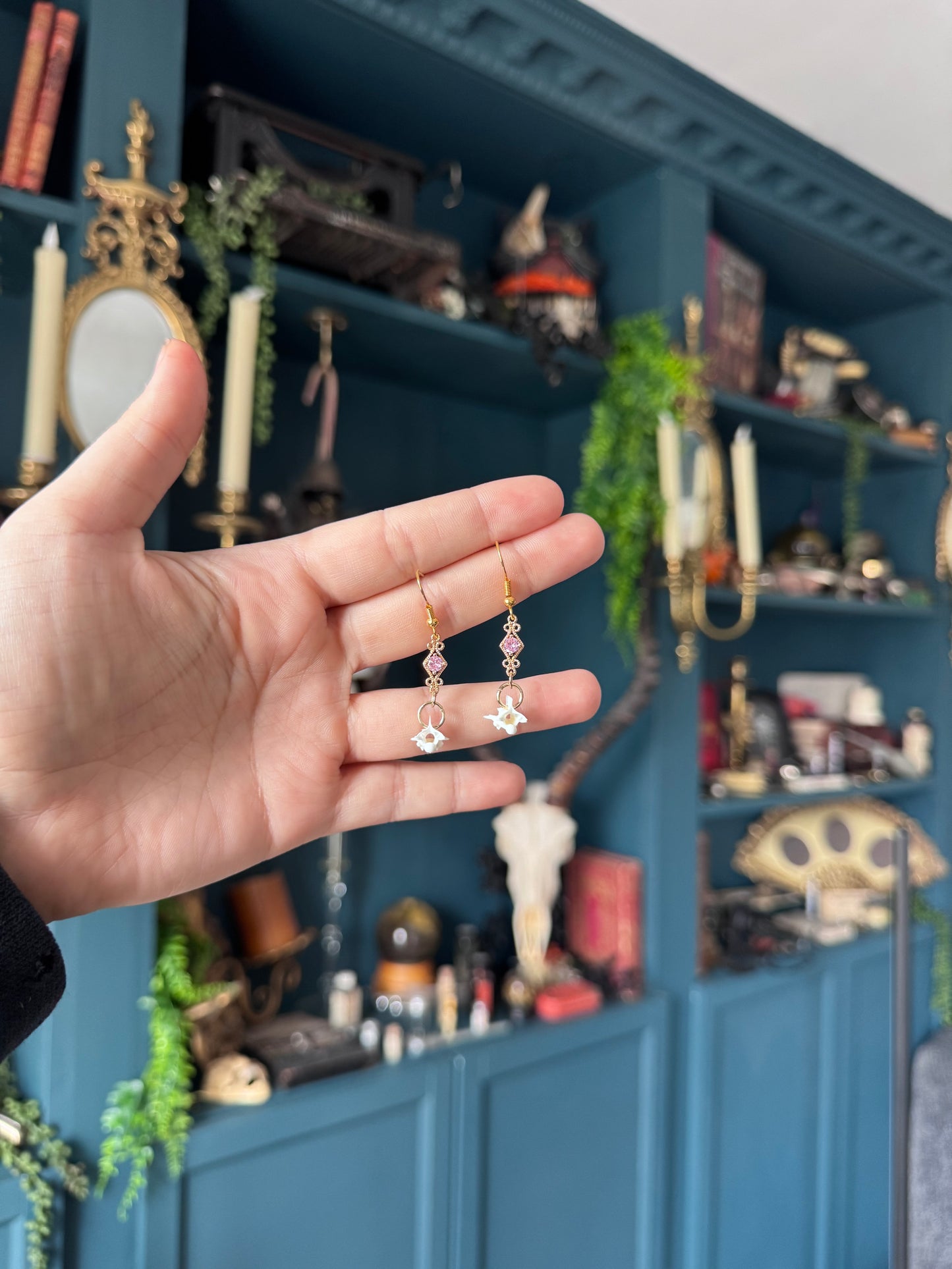 Pink Vertebrae Earrings