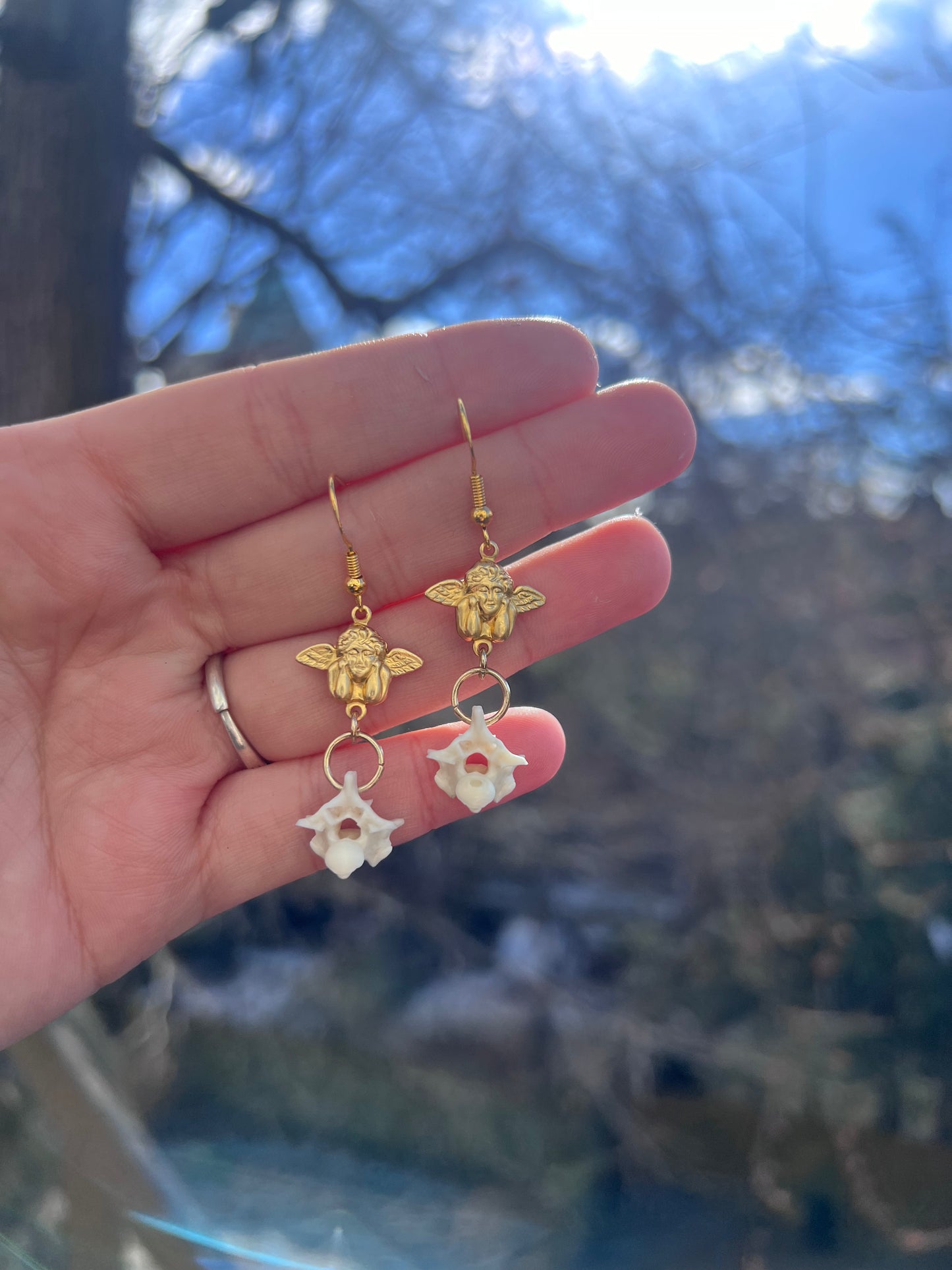 Cherub Vertebrae Earrings