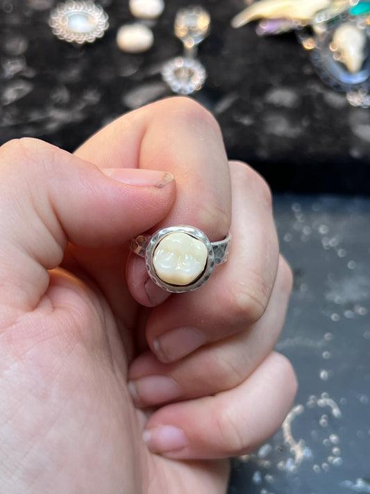 Silver Denture Tooth Ring