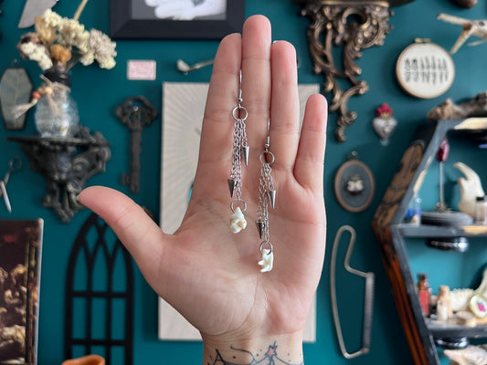 Dangling Spiked Molar Earrings