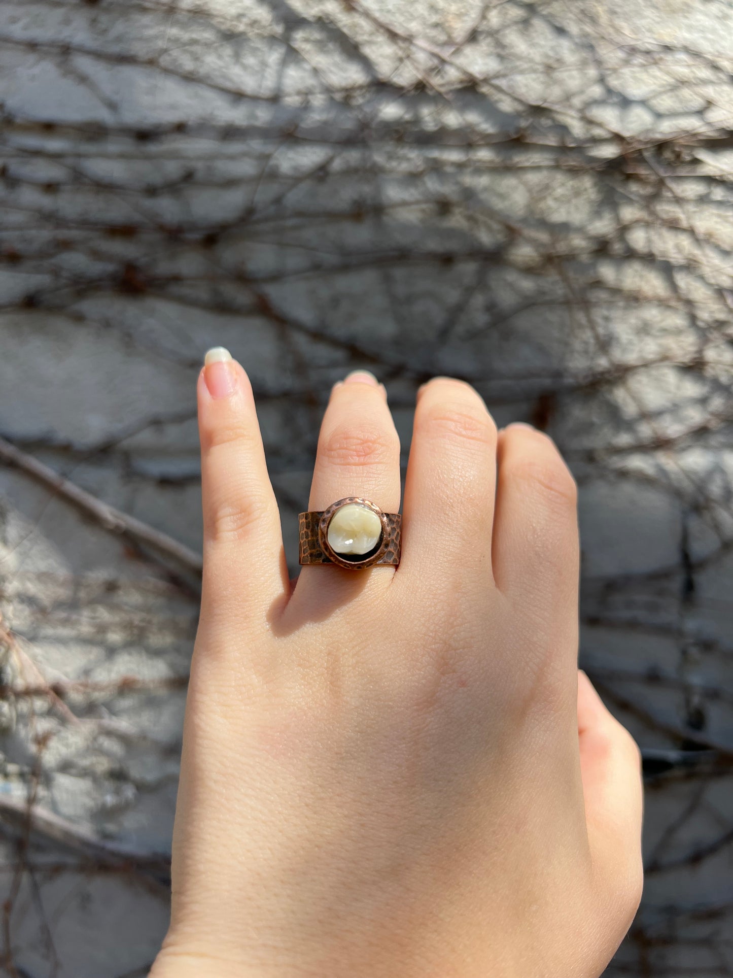 Copper Denture Tooth Ring