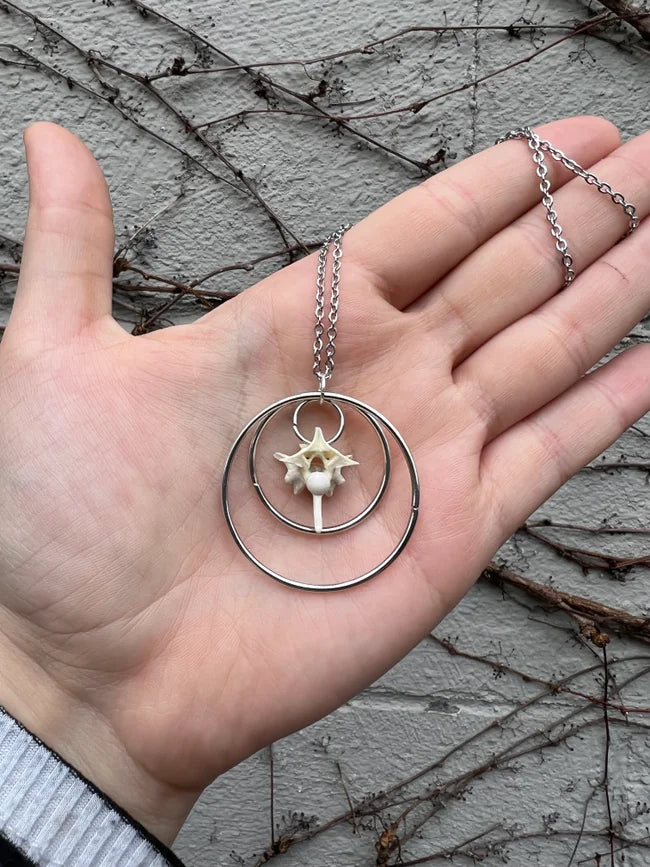 Double Hoop Vertebrae Necklace