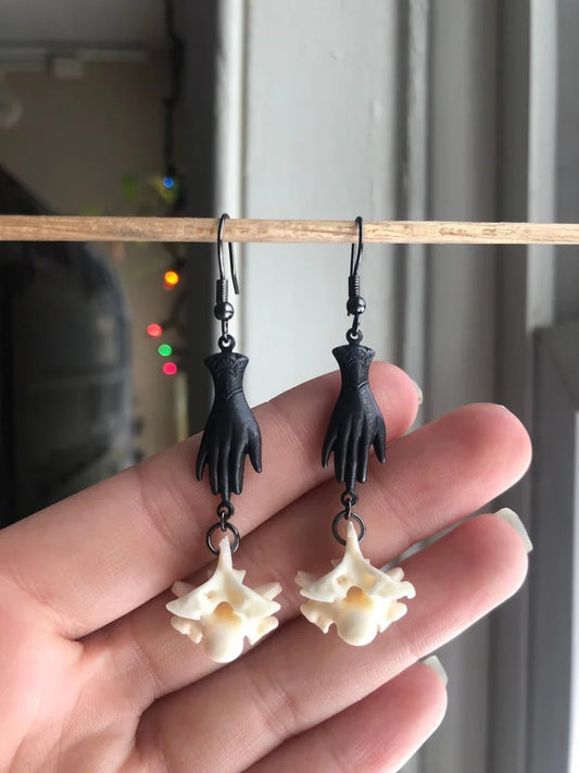 Hand Vertebrae Earrings