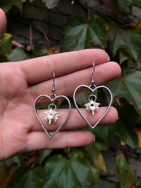 Heart Vertebrae Earrings
