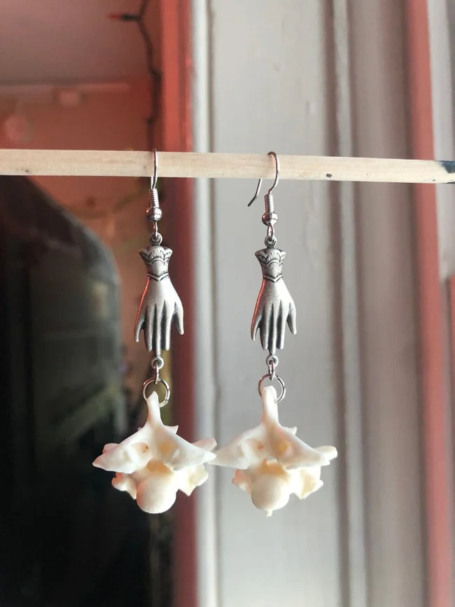 Hand Vertebrae Earrings