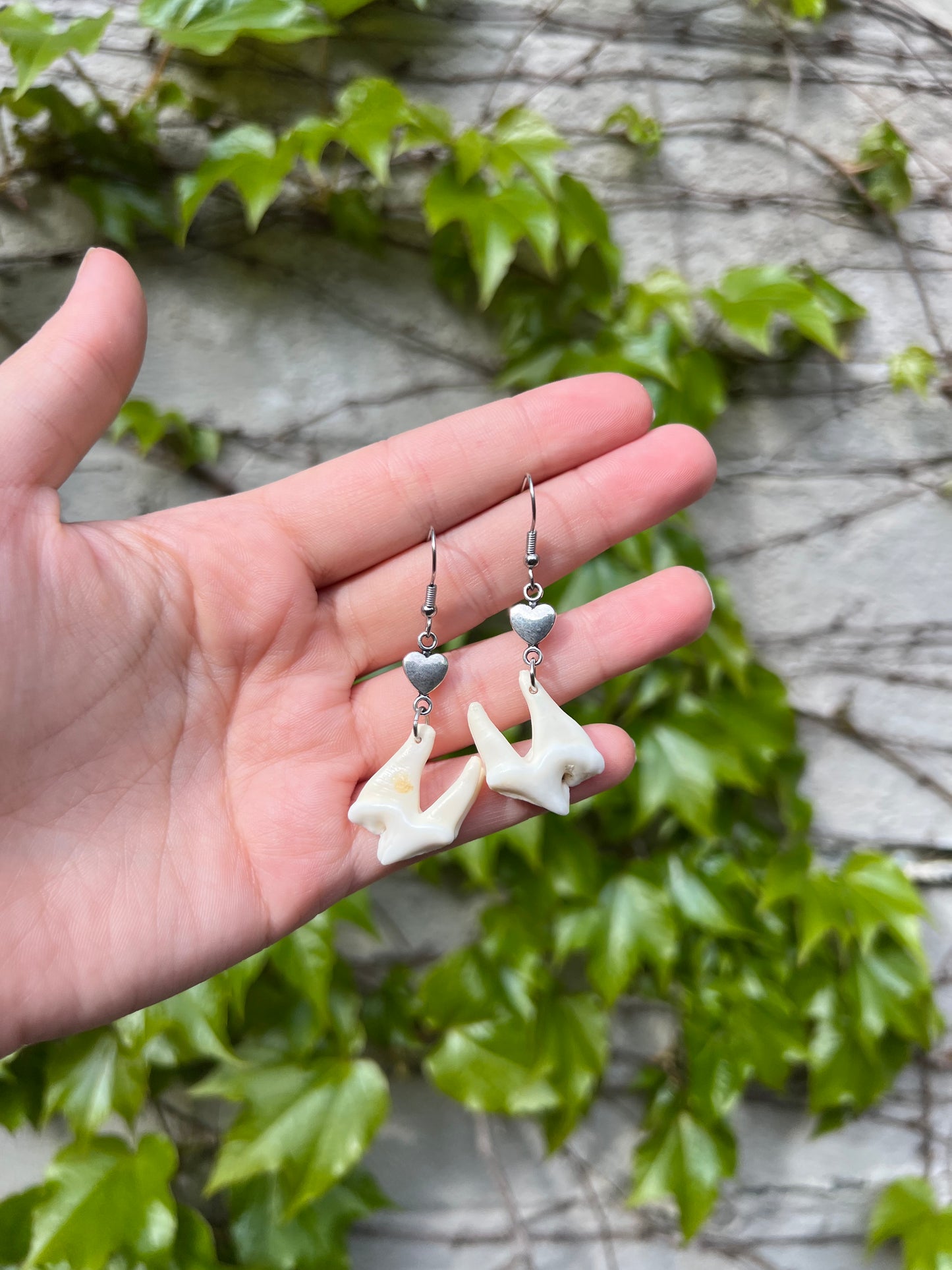Heart Charm Molar Earrings