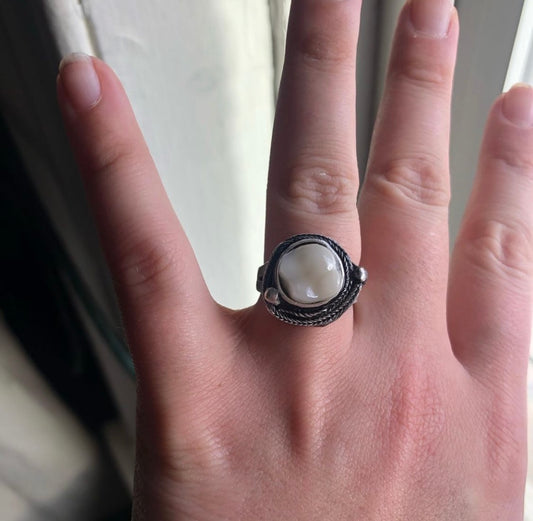 Silver Denture Tooth Ring