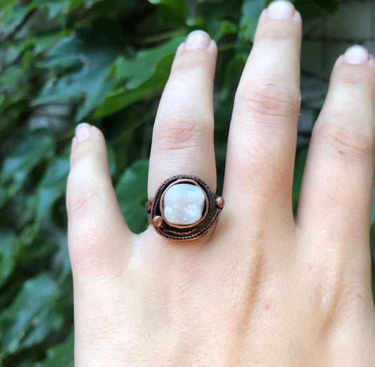 Copper Denture Tooth Ring