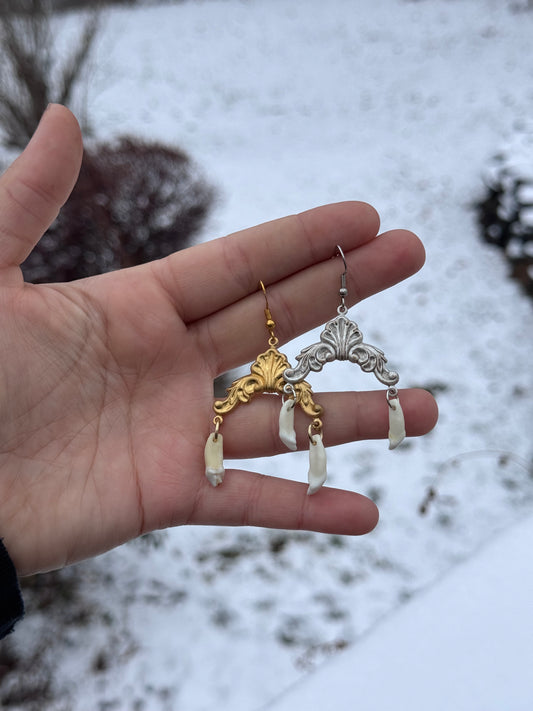 Raccoon Tooth Earrings