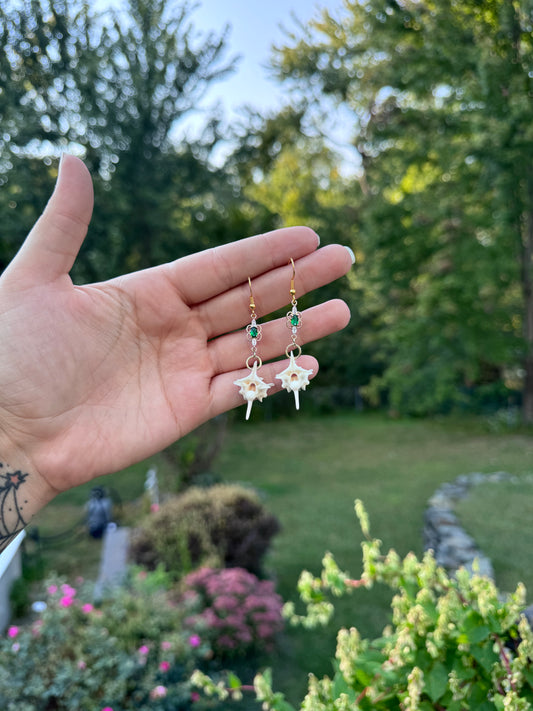 Gemstone Vertebrae Earrings