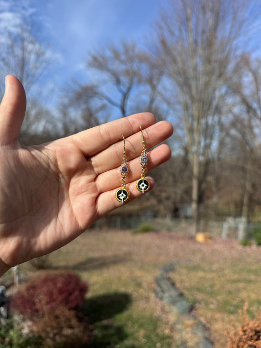 Vertebrae Genstome Earrings