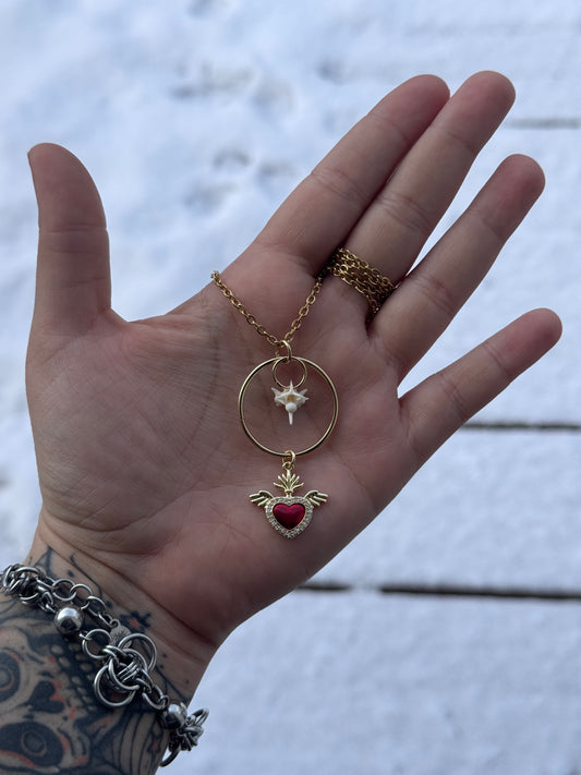 Snake Vertebrae Hoop Necklace