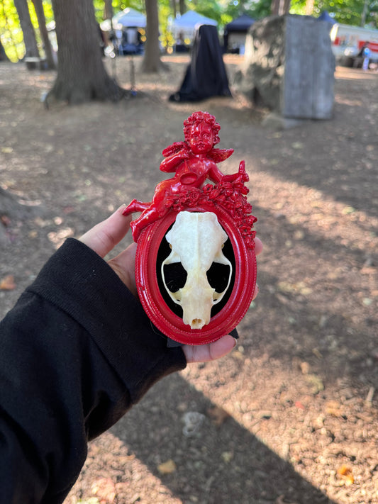 Red Mink Skull Frame