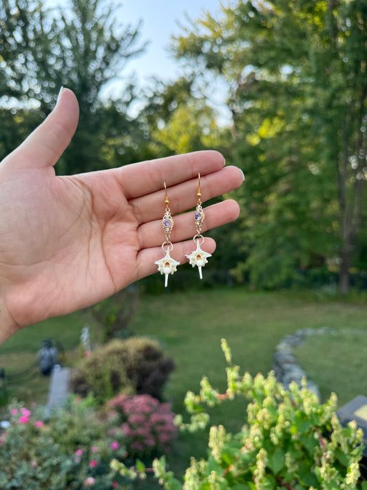 Gemstone Vertebrae Earrings