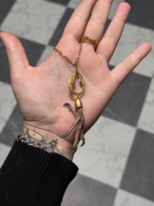 Gold Pigeon Claw Necklace