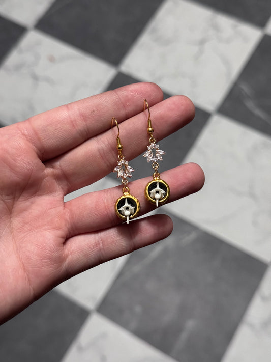 Vertebrae Crystal Earrings