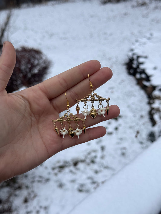 Chandelier Vertebrae Earrings