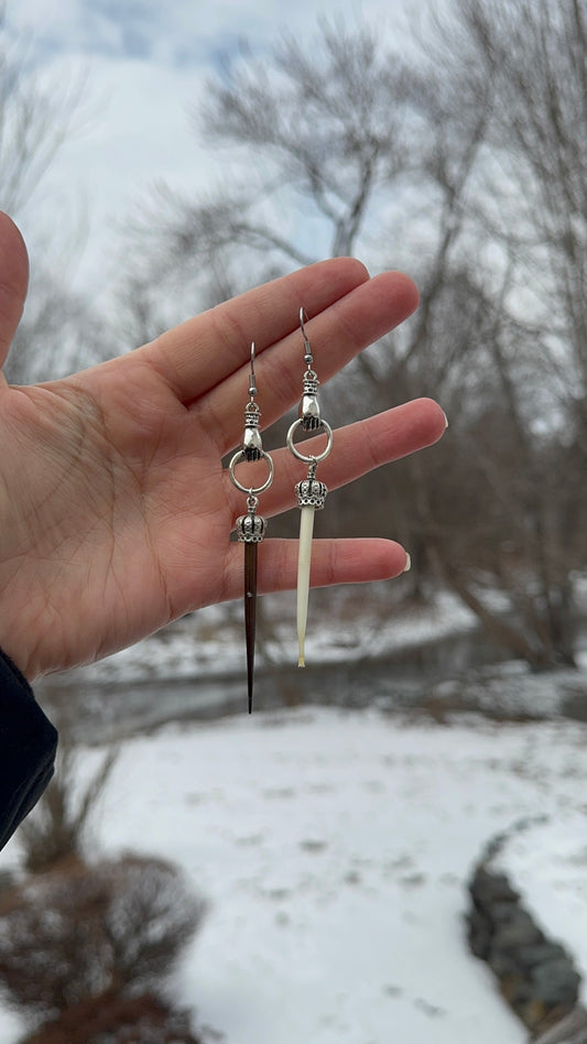 Silver Quill Earrings