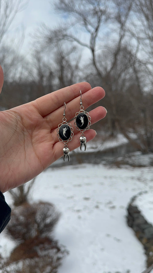 Tooth Charm Mouse Jaw Earrings