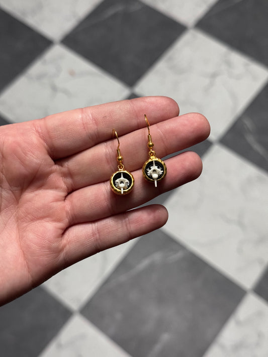 Vertebrae Gold Earrings